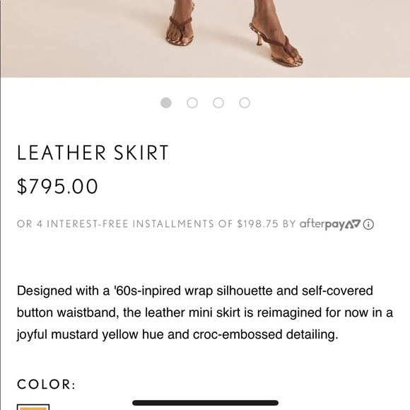 rebecca taylor leather skirt - Picture 2 of 6